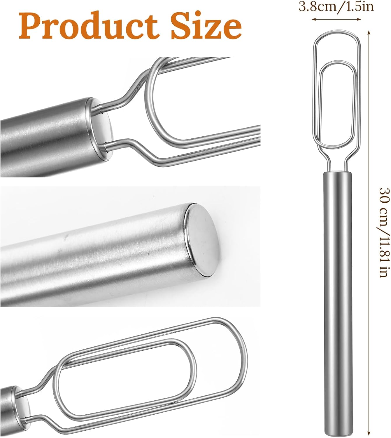 1 Pc Danish Dough Whisk for Sourdough Starter, Stainless Steel Whisk Flat Dough Hook, Mixer Hand Tool for Sourdough, Pizza, Pastry, Cake Batter