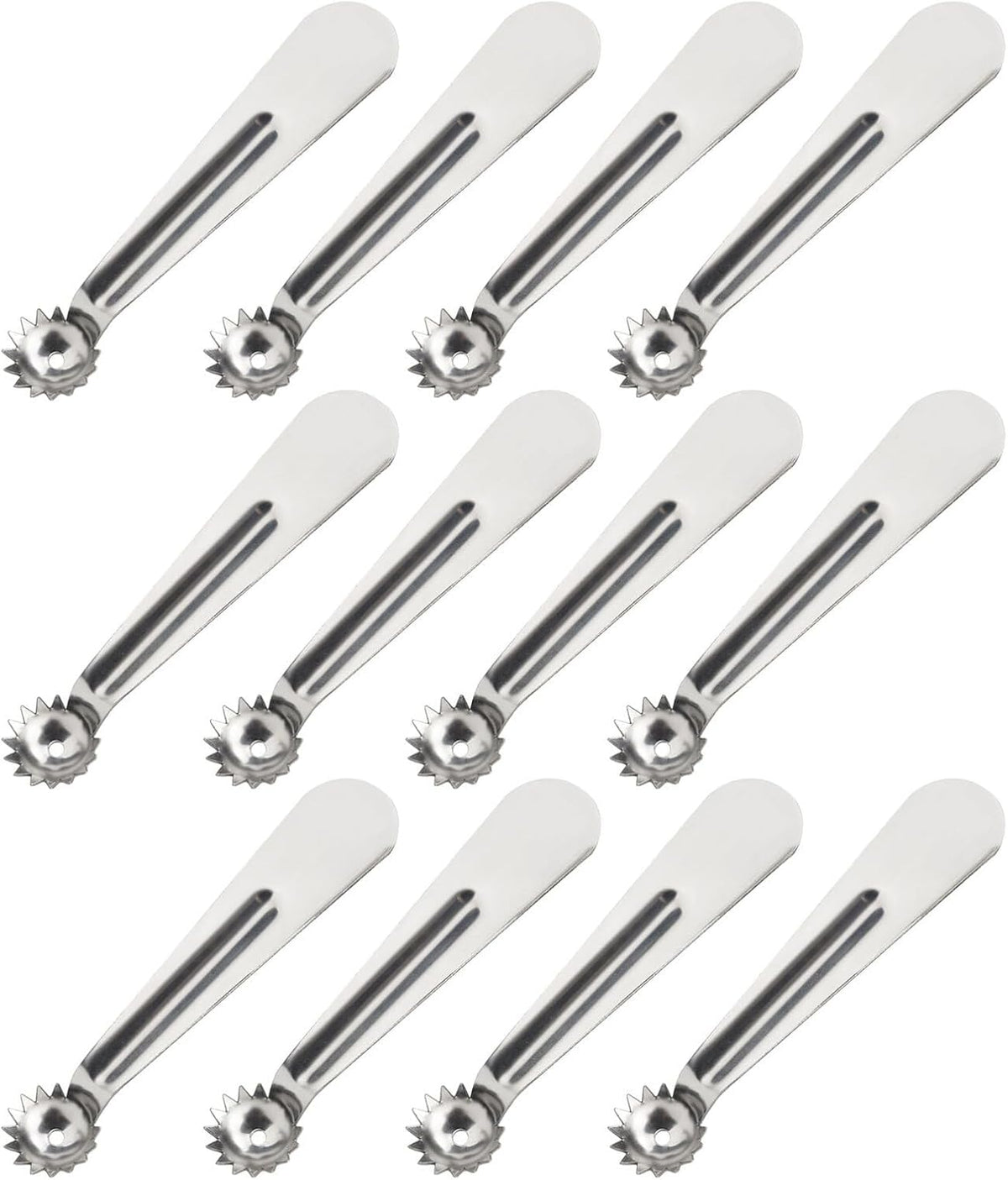 12pcs Stainless Steel Fruit Core Remover Set Tomato Huller Strawberry Stem Remover Multifunctional Vegetable Corer Tool for Kitchen Prep