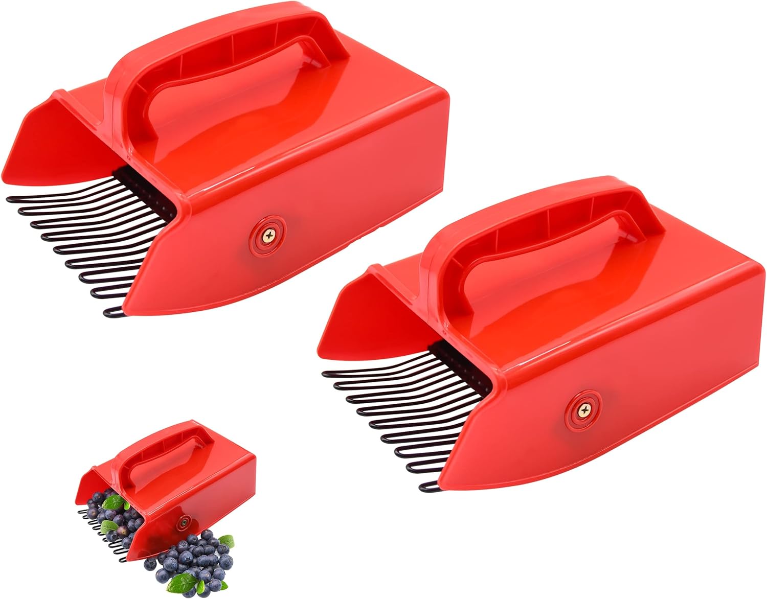 1/2/4 Pack Berry Picker, with Metallic Comb and Ergonomic Handle | for Easier Berry Picking