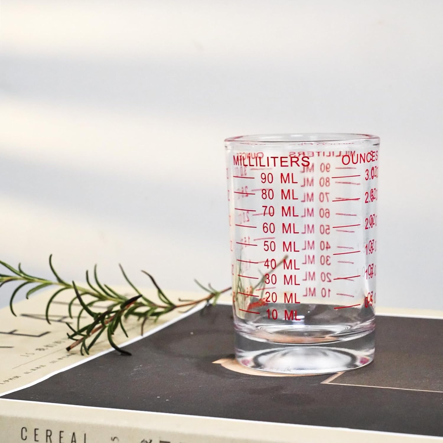 1 PACK Shot Glass Measuring Cup 3 Ounce/90ML Liquid Heavy High Espresso Glass Cup