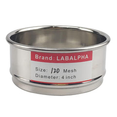 120 Mesh Lab Sieves, Test Sieve #120 Mesh, 4'' Diameter, 304 Stainless Steel Wire Cloth (0.125mm)