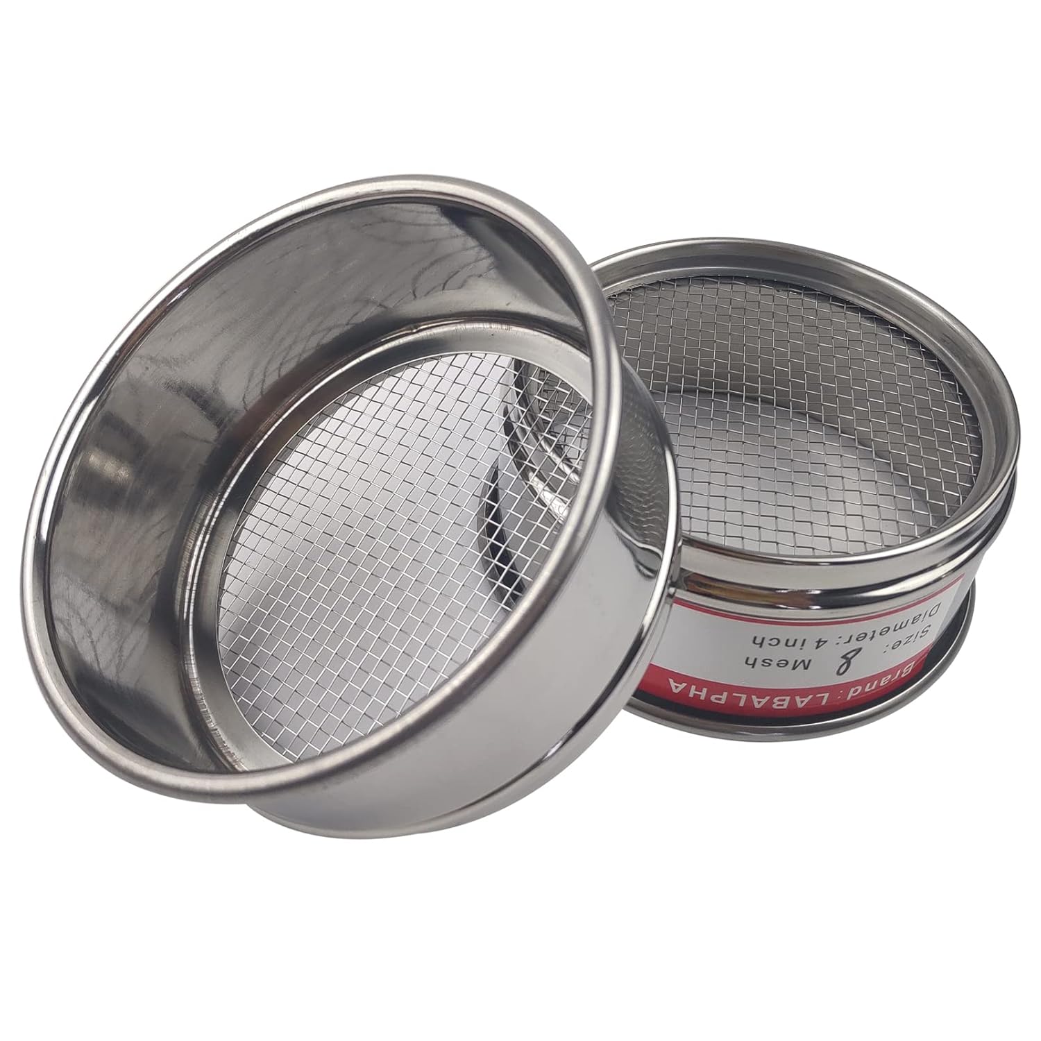 120 Mesh Lab Sieves, Test Sieve #120 Mesh, 4'' Diameter, 304 Stainless Steel Wire Cloth (0.125mm)