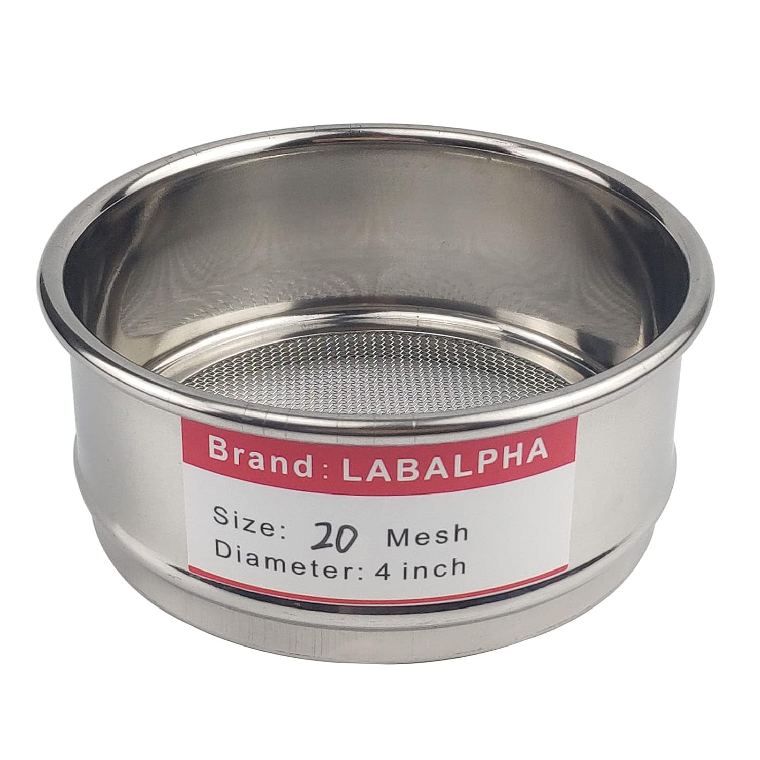 120 Mesh Lab Sieves, Test Sieve #120 Mesh, 4'' Diameter, 304 Stainless Steel Wire Cloth (0.125mm)