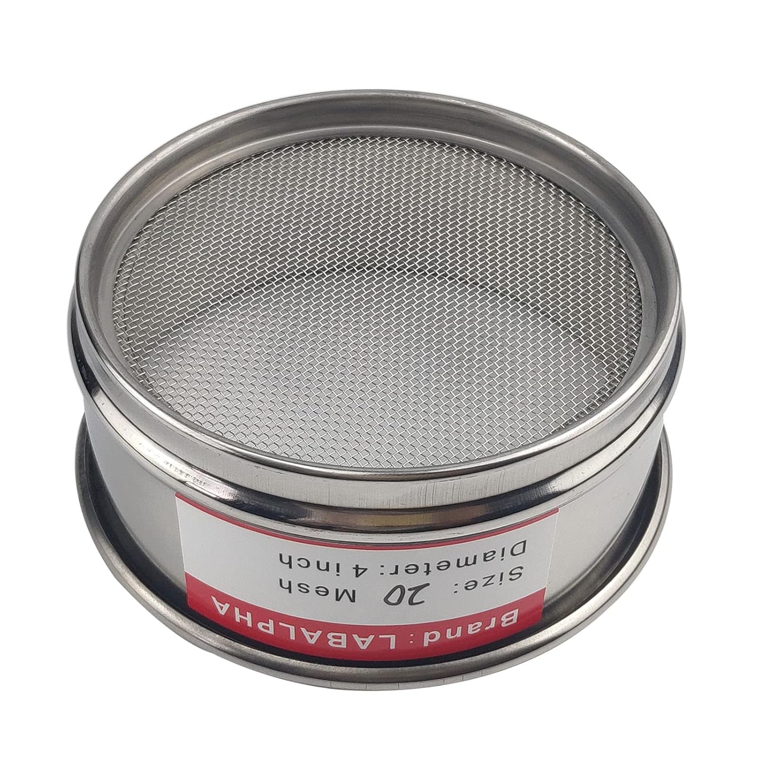 120 Mesh Lab Sieves, Test Sieve #120 Mesh, 4'' Diameter, 304 Stainless Steel Wire Cloth (0.125mm)