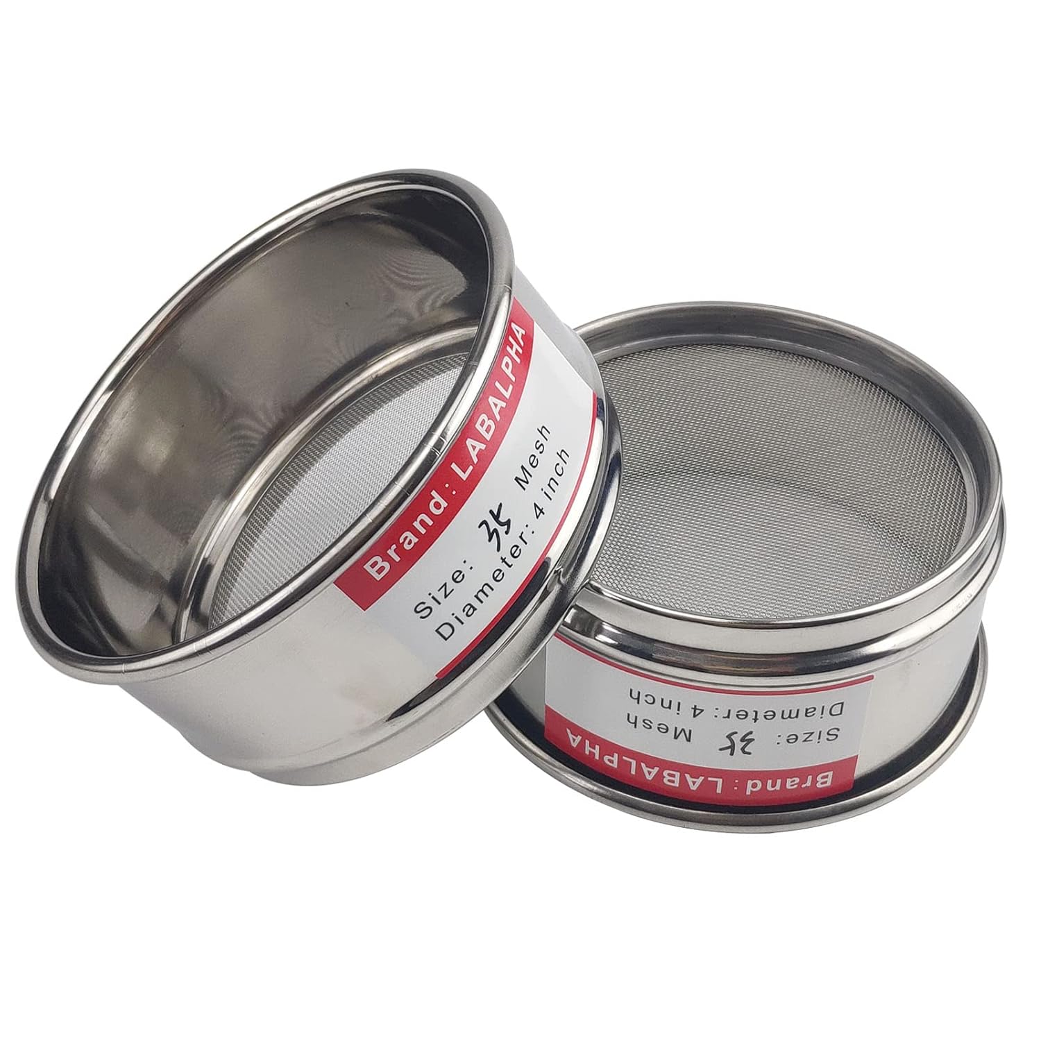 120 Mesh Lab Sieves, Test Sieve #120 Mesh, 4'' Diameter, 304 Stainless Steel Wire Cloth (0.125mm)