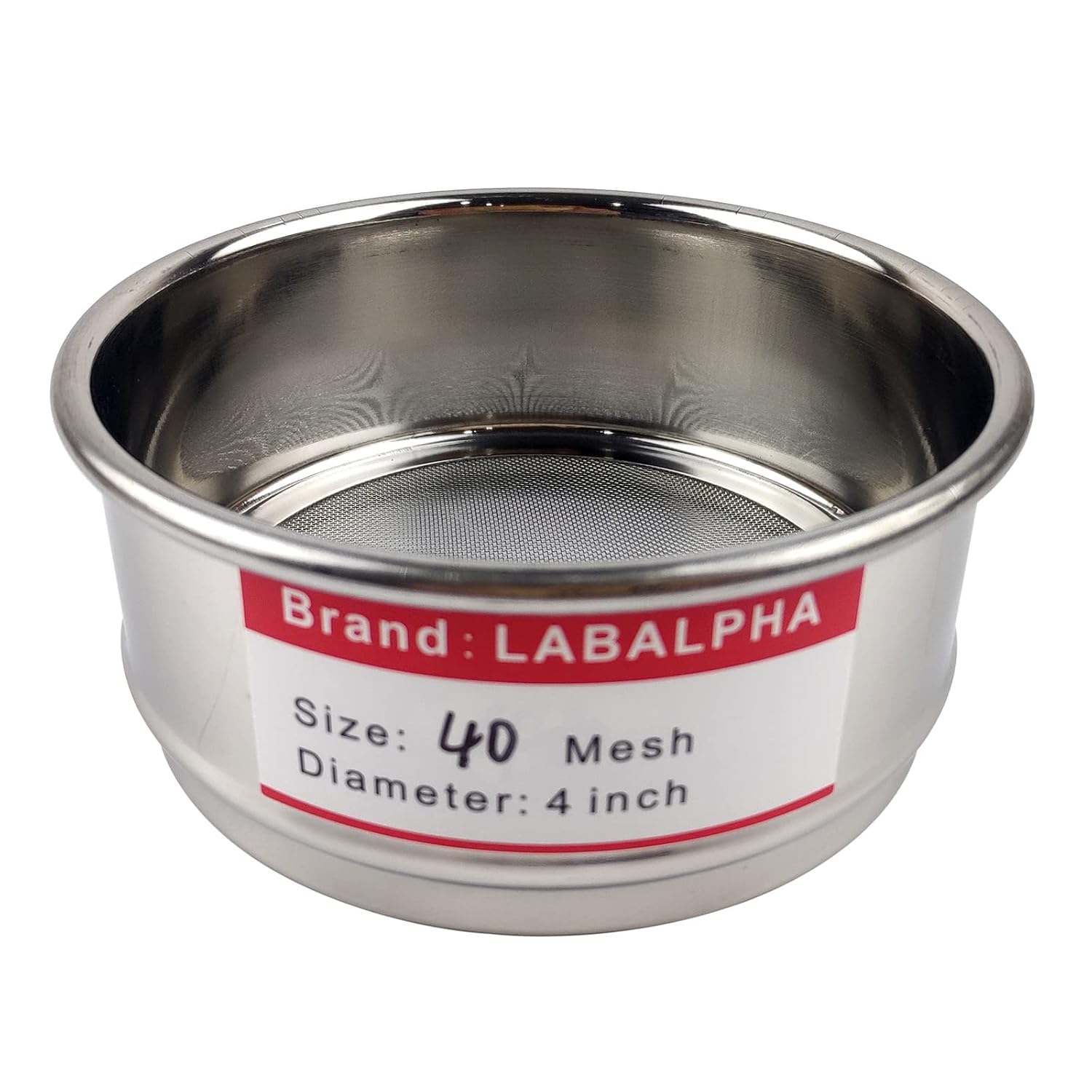 120 Mesh Lab Sieves, Test Sieve #120 Mesh, 4'' Diameter, 304 Stainless Steel Wire Cloth (0.125mm)
