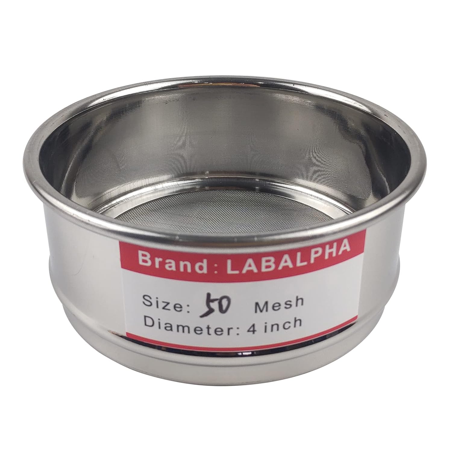 120 Mesh Lab Sieves, Test Sieve #120 Mesh, 4'' Diameter, 304 Stainless Steel Wire Cloth (0.125mm)