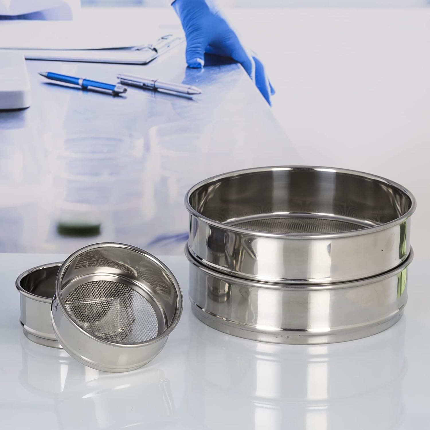 120 Mesh Lab Sieves, Test Sieve #120 Mesh, 4'' Diameter, 304 Stainless Steel Wire Cloth (0.125mm)