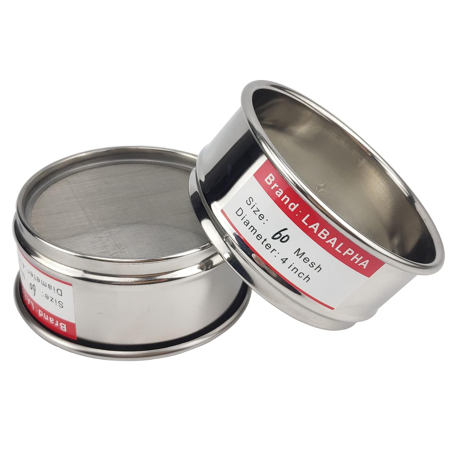 120 Mesh Lab Sieves, Test Sieve #120 Mesh, 4'' Diameter, 304 Stainless Steel Wire Cloth (0.125mm)