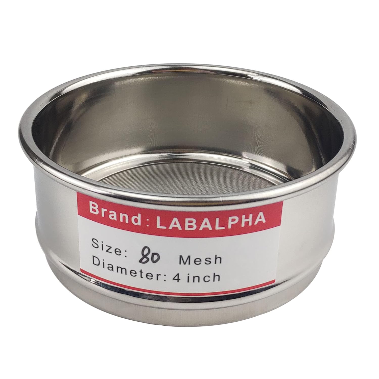 120 Mesh Lab Sieves, Test Sieve #120 Mesh, 4'' Diameter, 304 Stainless Steel Wire Cloth (0.125mm)