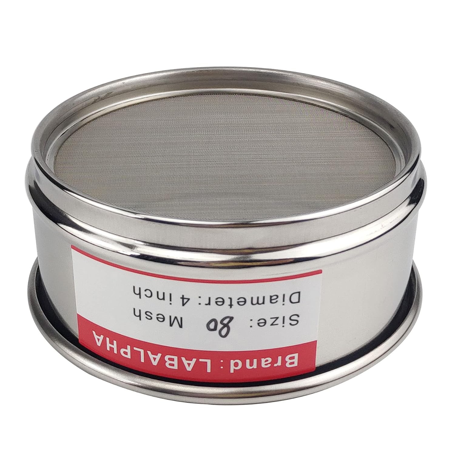 120 Mesh Lab Sieves, Test Sieve #120 Mesh, 4'' Diameter, 304 Stainless Steel Wire Cloth (0.125mm)