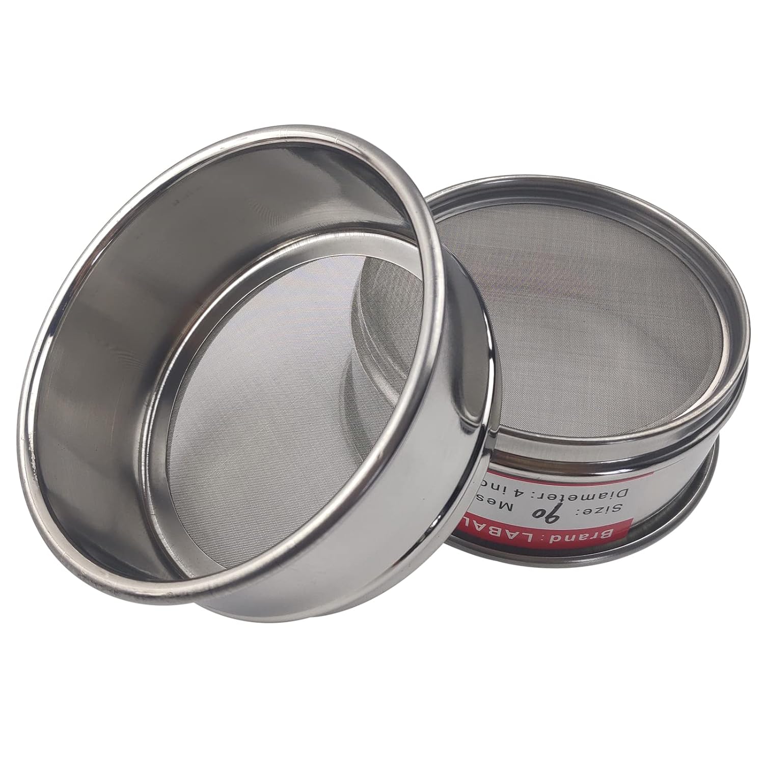 120 Mesh Lab Sieves, Test Sieve #120 Mesh, 4'' Diameter, 304 Stainless Steel Wire Cloth (0.125mm)