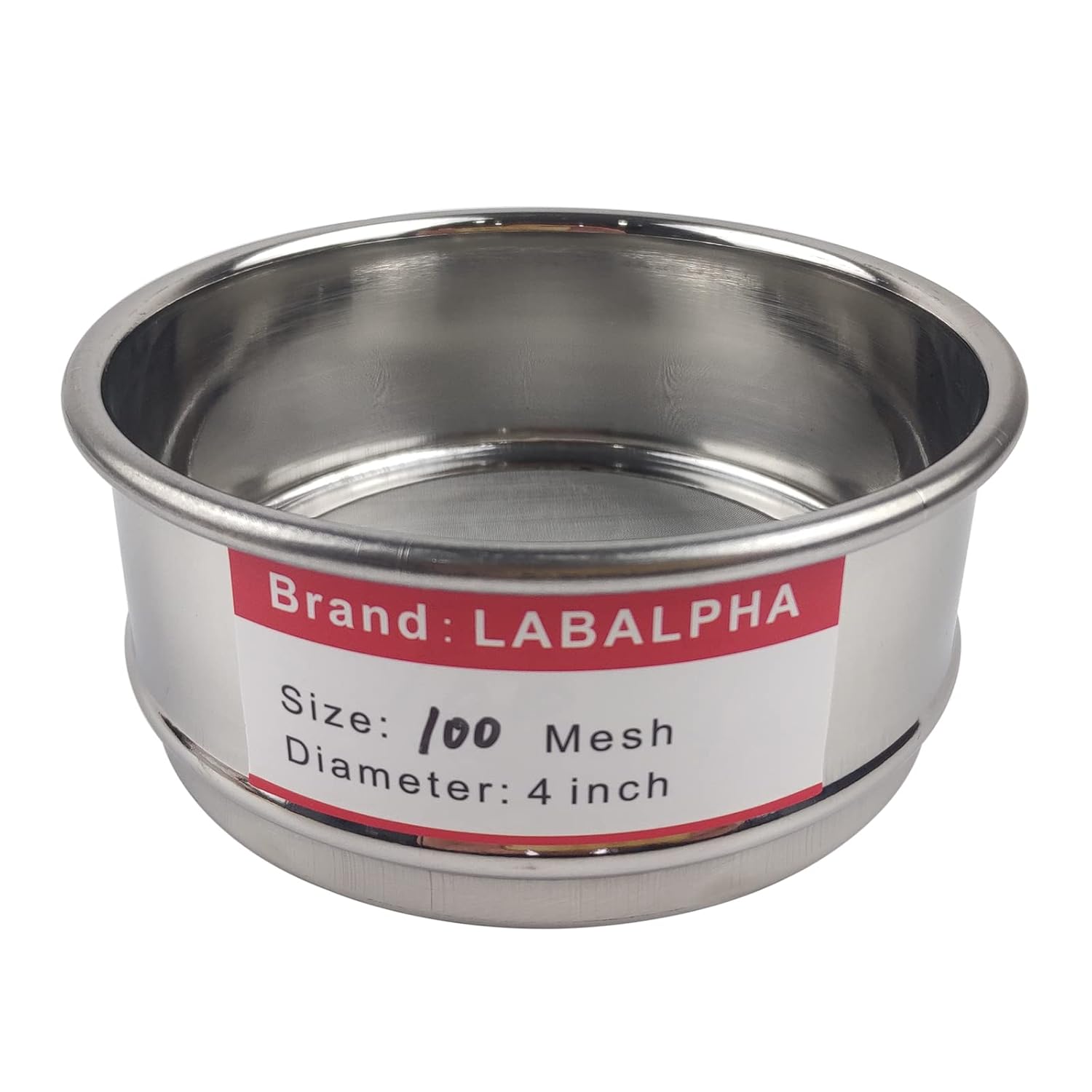 120 Mesh Lab Sieves, Test Sieve #120 Mesh, 4'' Diameter, 304 Stainless Steel Wire Cloth (0.125mm)