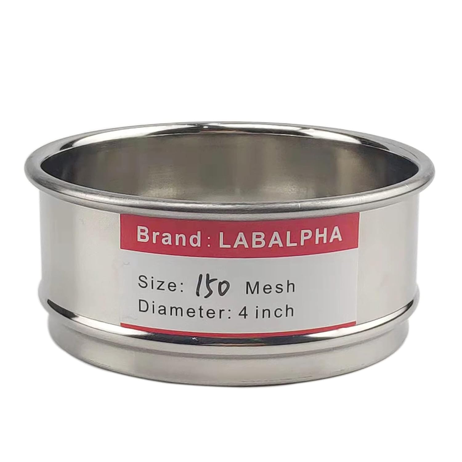 120 Mesh Lab Sieves, Test Sieve #120 Mesh, 4'' Diameter, 304 Stainless Steel Wire Cloth (0.125mm)