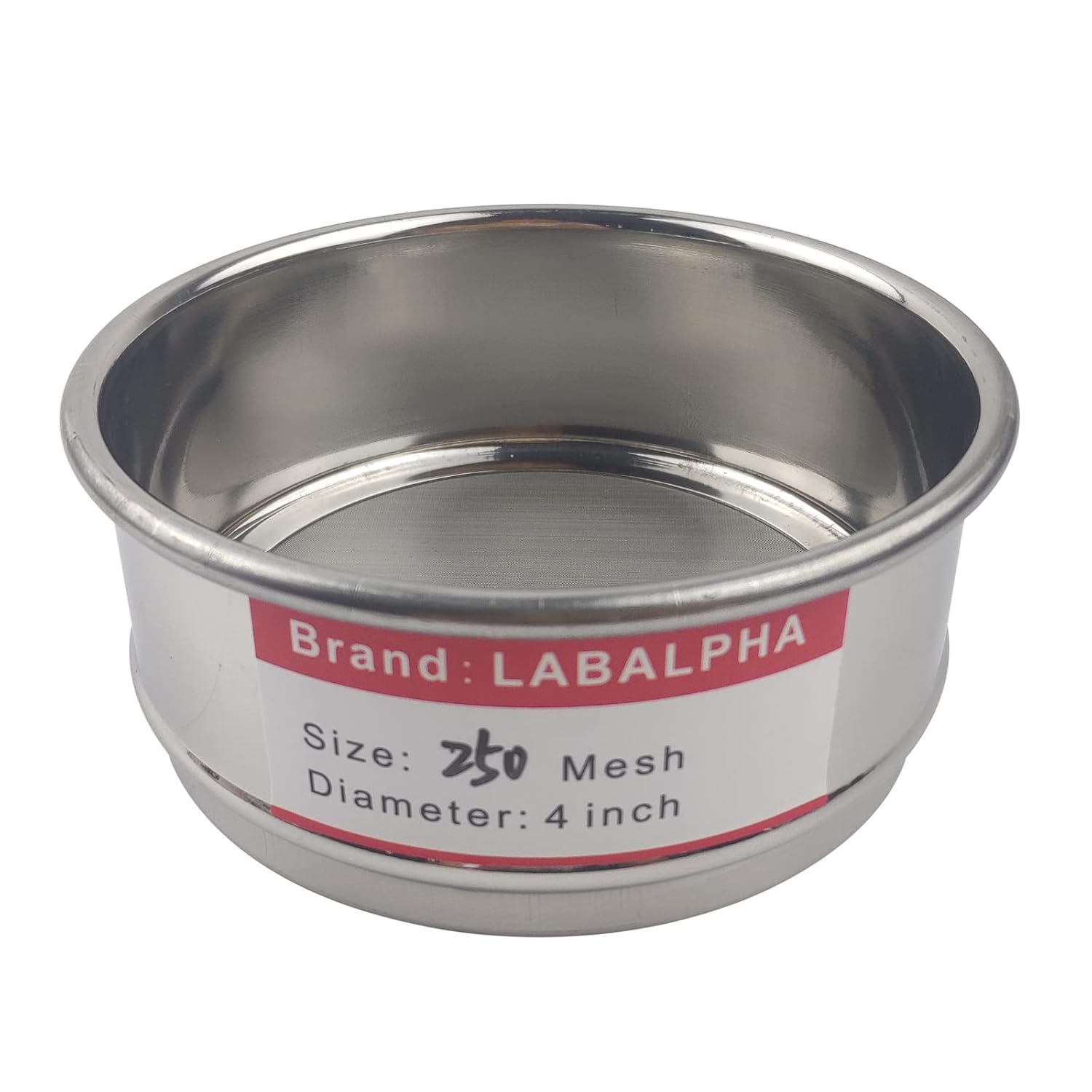 120 Mesh Lab Sieves, Test Sieve #120 Mesh, 4'' Diameter, 304 Stainless Steel Wire Cloth (0.125mm)