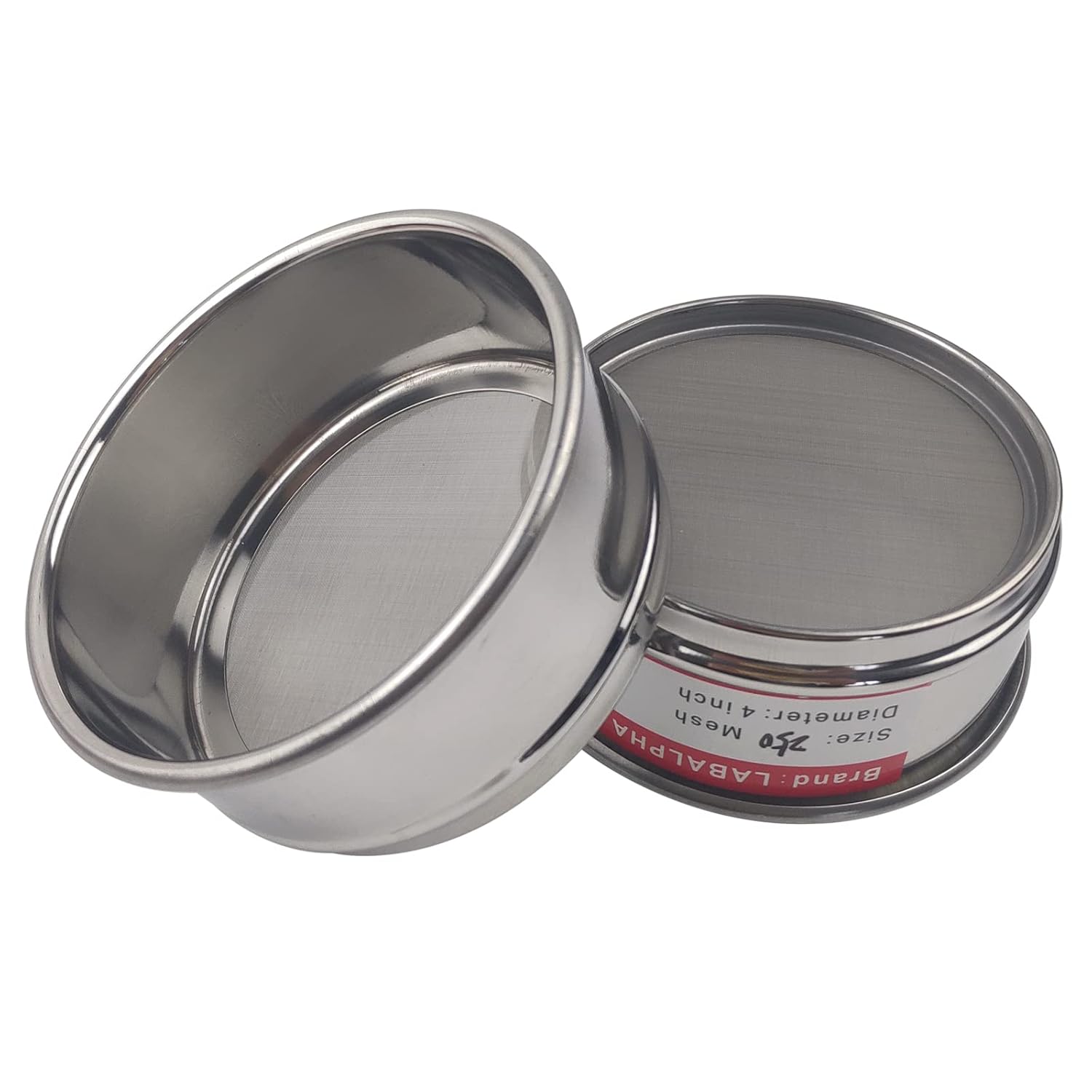 120 Mesh Lab Sieves, Test Sieve #120 Mesh, 4'' Diameter, 304 Stainless Steel Wire Cloth (0.125mm)