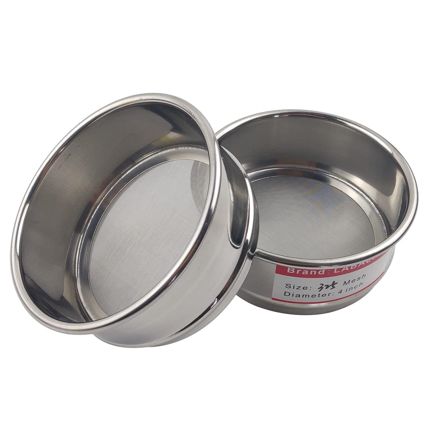 120 Mesh Lab Sieves, Test Sieve #120 Mesh, 4'' Diameter, 304 Stainless Steel Wire Cloth (0.125mm)