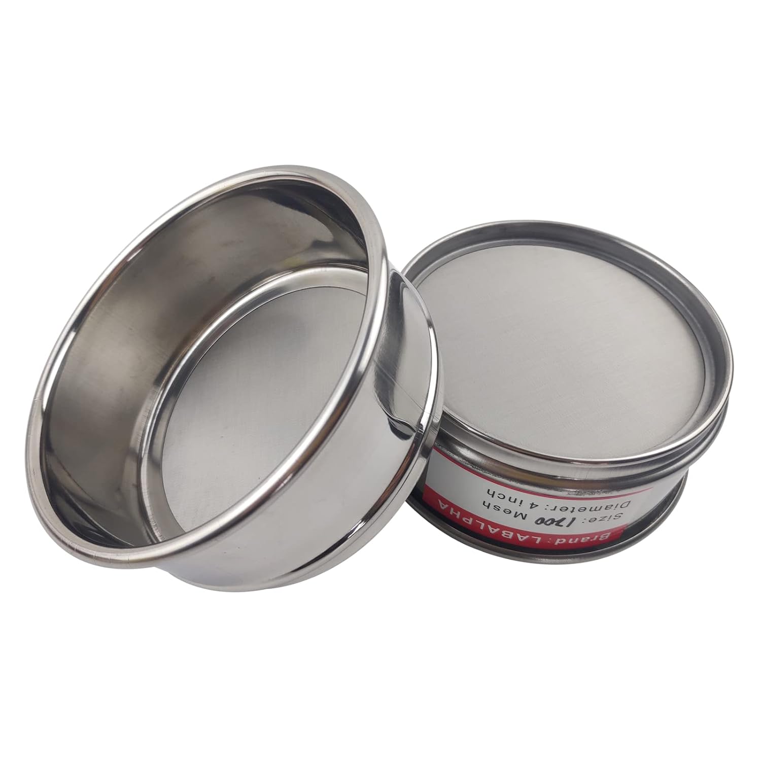 120 Mesh Lab Sieves, Test Sieve #120 Mesh, 4'' Diameter, 304 Stainless Steel Wire Cloth (0.125mm)