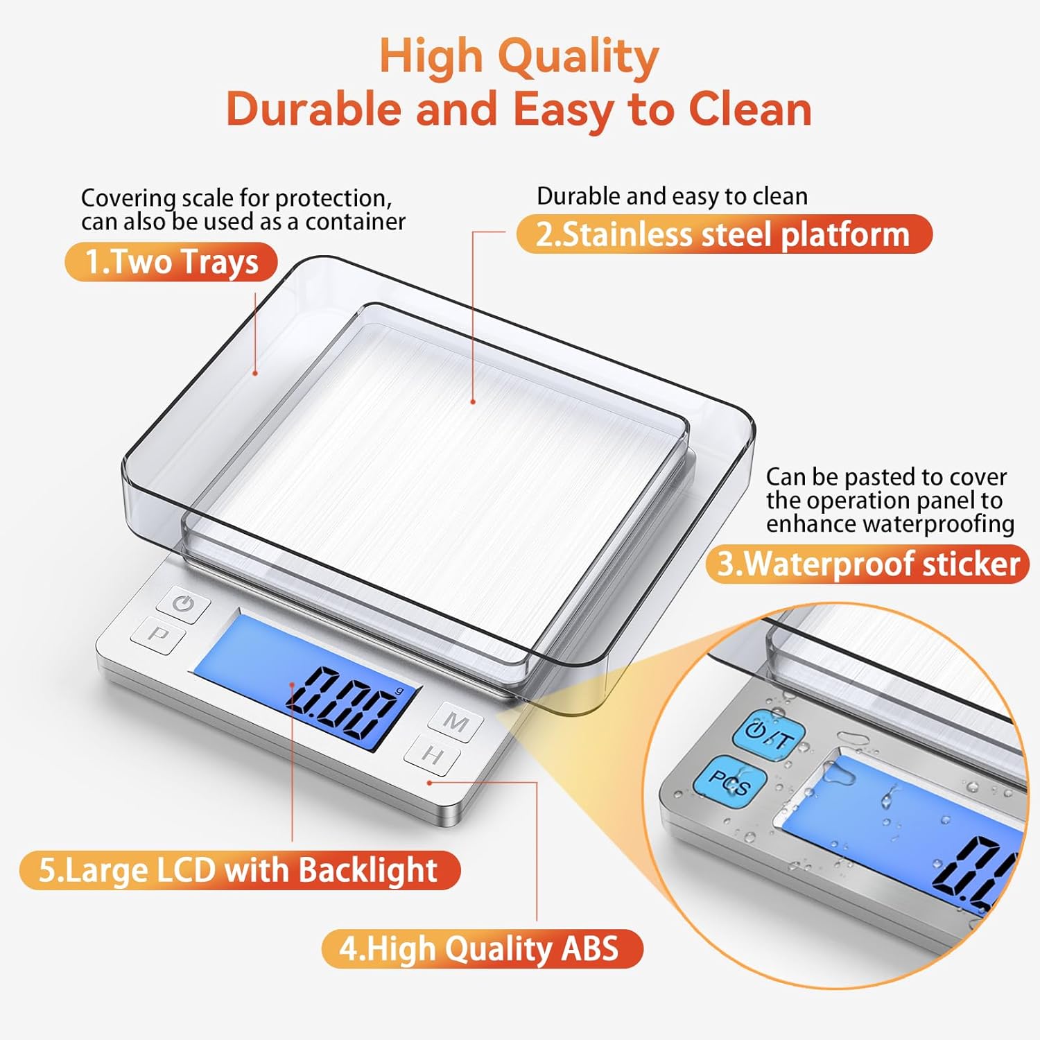 0.01g Small Digital Gram Scale, Upgraded 1kg Jewelry Scale | USB Rechargeable, Larger Display, Hold Function, High Precision, Grams and Ounces for Herb, Coin,Powder,Yeast, Kitchen Sliver