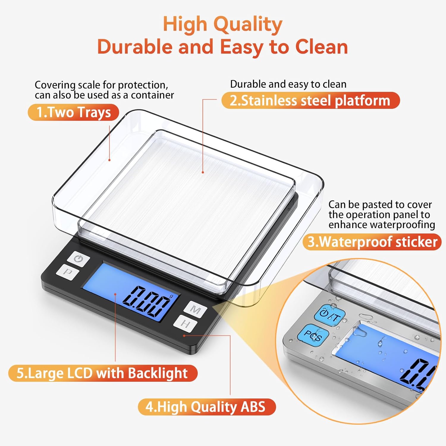 0.01g Small Digital Gram Scale, Upgraded 1kg Jewelry Scale | USB Rechargeable, Larger Display, Hold Function, High Precision, Grams and Ounces for Herb, Coin,Powder,Yeast, Kitchen Sliver