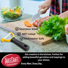 10977 PerfectGrip Julienne Peeler, 2.75" x 1" x 5.75", Straight Edge, Stainless Steel (420J2) (Replaces E5602-JU)