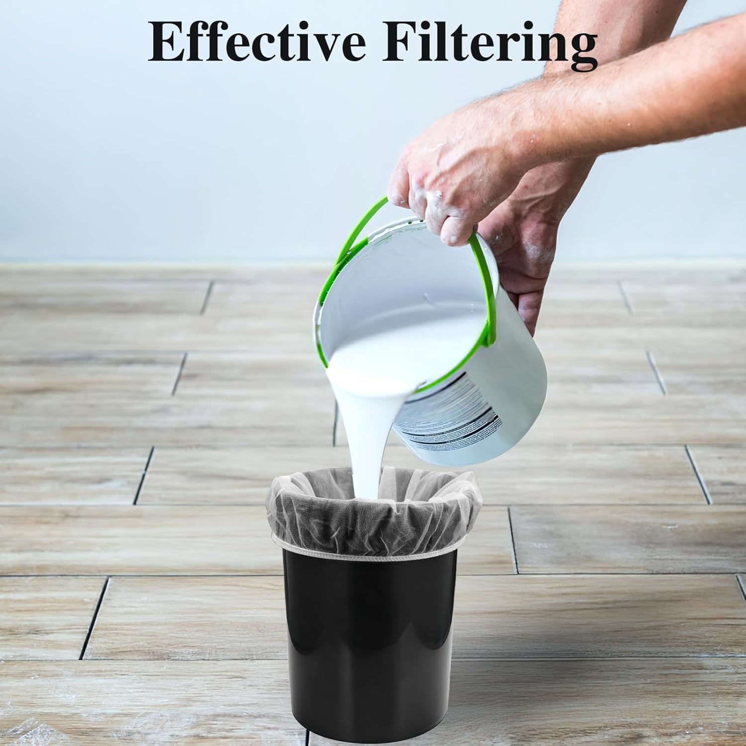 10 Pcs Paint Strainer Bags 5 Gallon Fine Mesh with Elastic Top for Paint | paint strainer bags with elastic top opening, made of durable polyester fiber, reusable and easy to clean