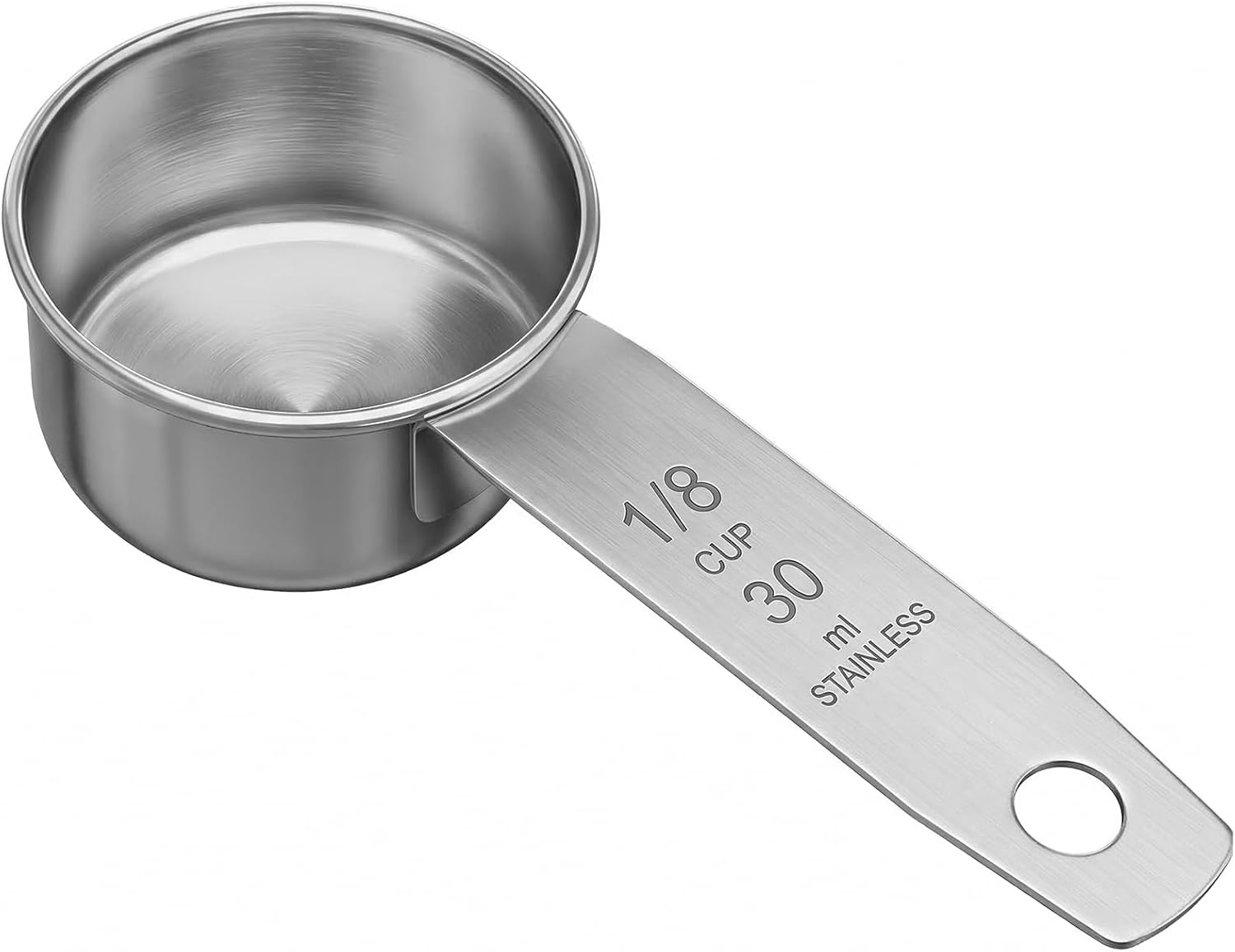 1 Cup Stainless Steel Measuring Cup, 250 ml Cooking Measure Scoop, 1 Cup Measure Cup Tablespoon with Handle for Dry and Wet Food, 250 ml Metal Coffee Scoop for Cooking Drinking Baking