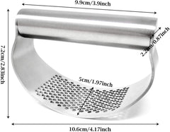 " 1PCS Stainless Steel Garlic Press Rocker Manual Garlic Crusher Garlic Easy Grip Mincer Ginger Press Squeezer Kitchen Tools for Home and Restaurants, Dishwasher Safe (4.2"")"