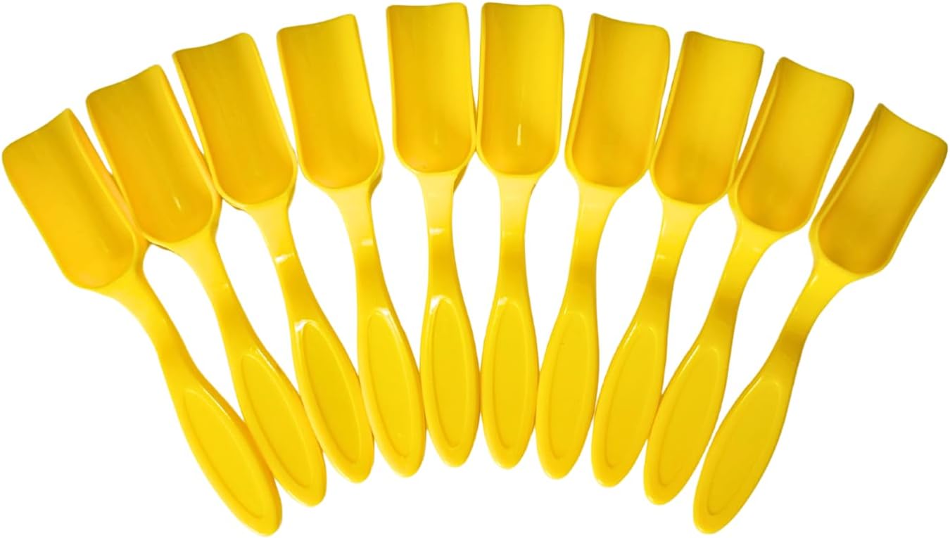 10Pcs Mini Shovel,Plastic Mini Gardening Shovel Spoons Soil Scoops,Cultivation Digging Transplanting Tools for Succulents Potted Flowers,Milk Powder/Coffee Beans Scoops (5 Colors)