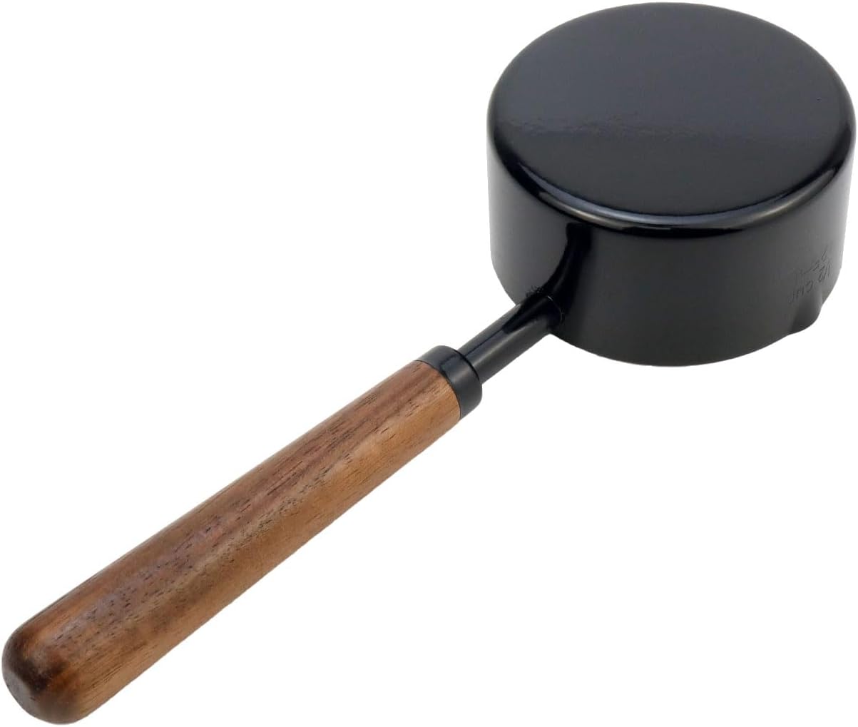 1/3 Cup Stainless Steel Measuring Cup with Wood Handle, 80ml, Black | Measuring Scoop, Measuring Spoon, 80ml Measuring Cups, for Baking, Cooking, Wet and Dry Ingredients