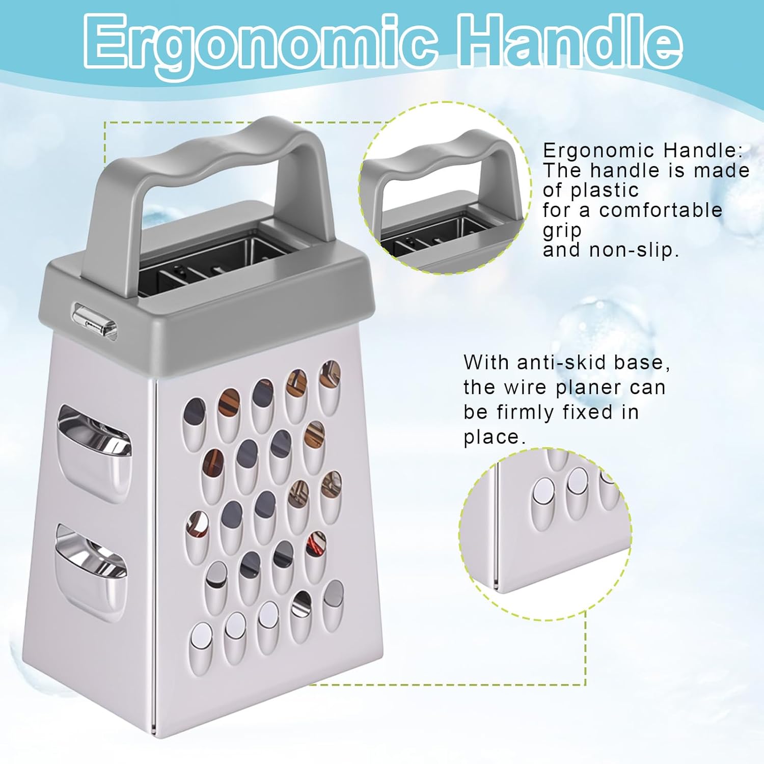 12 Pcs Mini Cheese Grater Stainless Steel Box Grater with 4 Sides Professional Fine Coarse Handheld Slicer Small Lemon Safe Zester Shredder for Kitchen Ginger Vegetable Potatoes Food