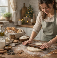 10.6 Inch Straight Rolling Pin – Smooth & Balanced Cute Wooden Dough Roller for Baking and Pastry