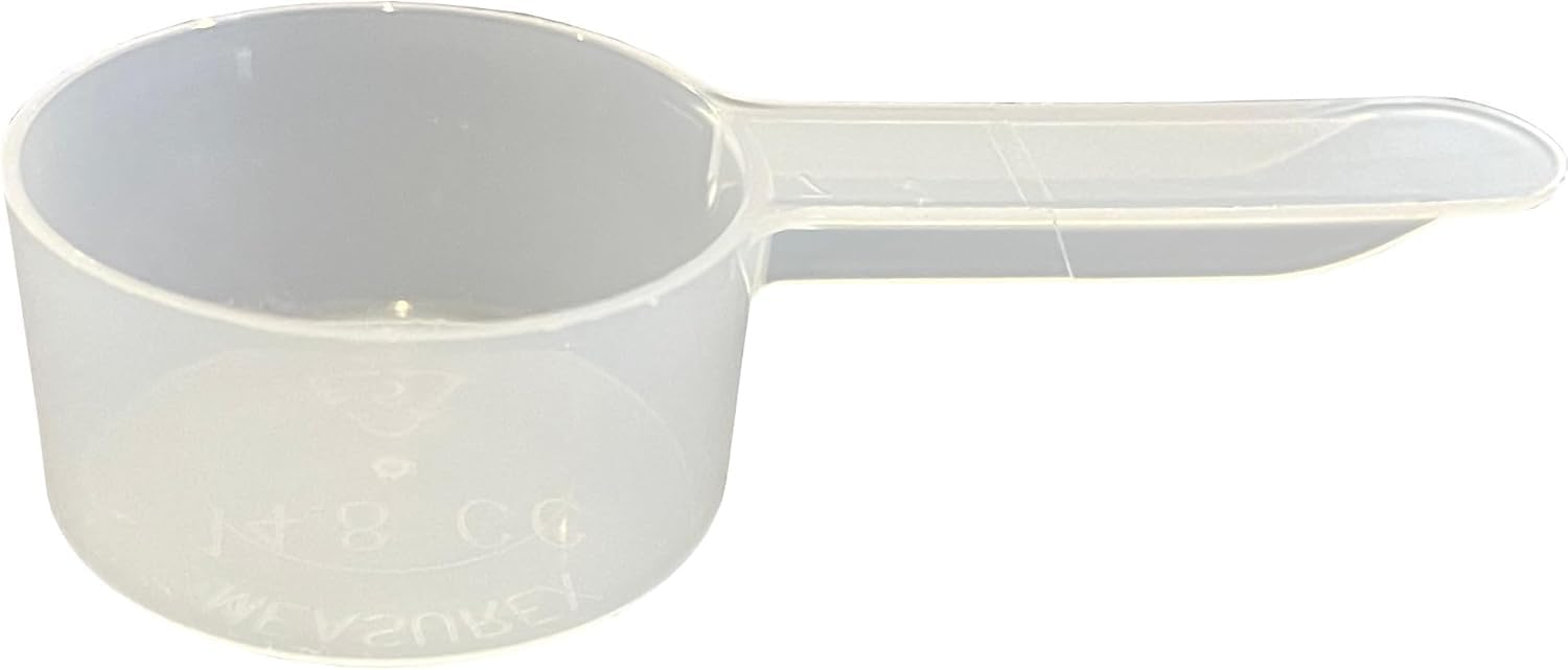 1/4 Cup (4 Tablespoon | 2 Oz. | 60 mL) Short Handle Plastic Measuring Scoop for Coffee, Protein Powder, Pet Food, Spices, Grains, Dry Goods – Food-Grade BPA-Free (Pack of 5)