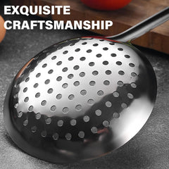 13.2" Stainless Steel Cooking Skimmer Spoon Metal Slotted Spoon for Straining, Ideal for Frying, Skimmer Ladle Sspoons Kitchen Utensils Fryer Scoop