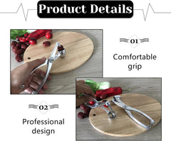 1 Pcs Cherry Pitter Professional Heavy Duty Alloy Olive Pitter Cherry Seed Remover for Home Kitchen Making Jam, Silver