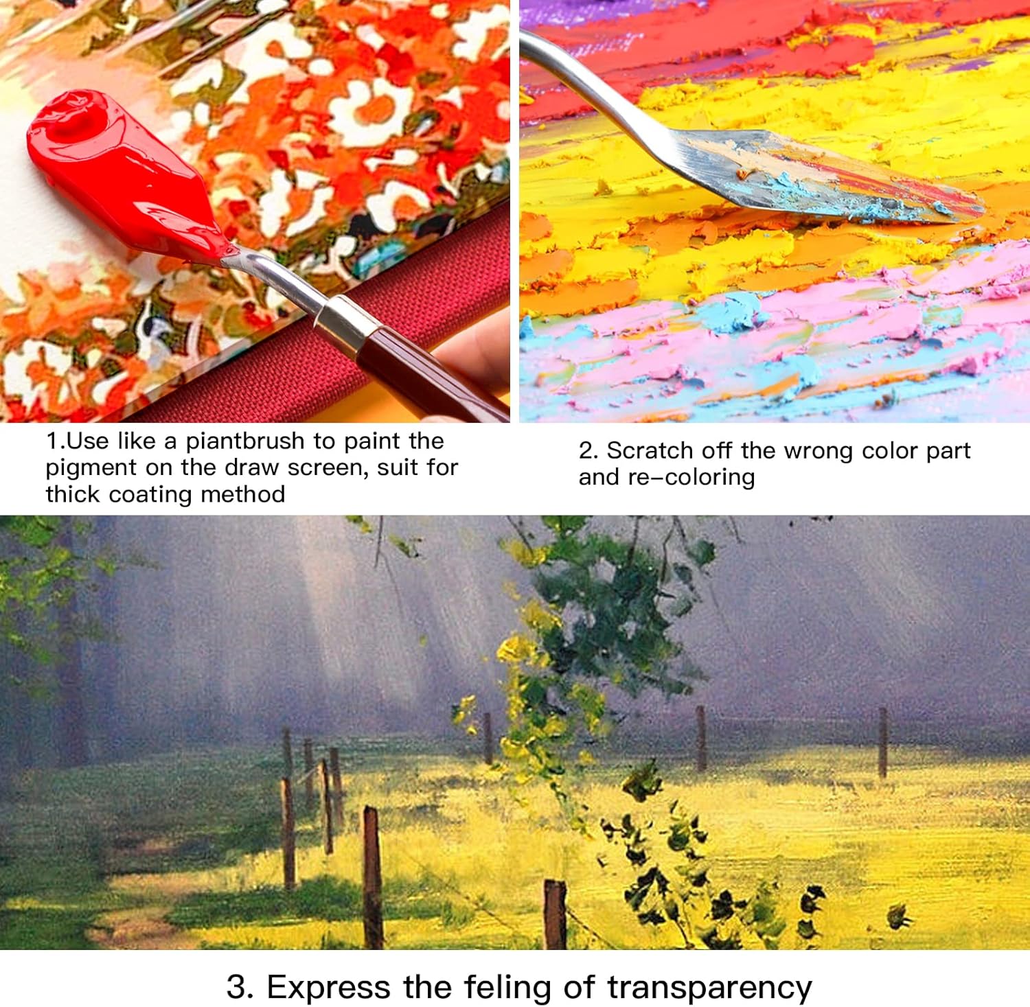 10PCS Palette Knife, Stainless Steel Painting Knife Set, Flexible Spatula Pallet Knife, Metal Artist Knives, Oil Painting Accessories Color Mixing Scraper for Oil, Canvas, Acrylic Painting