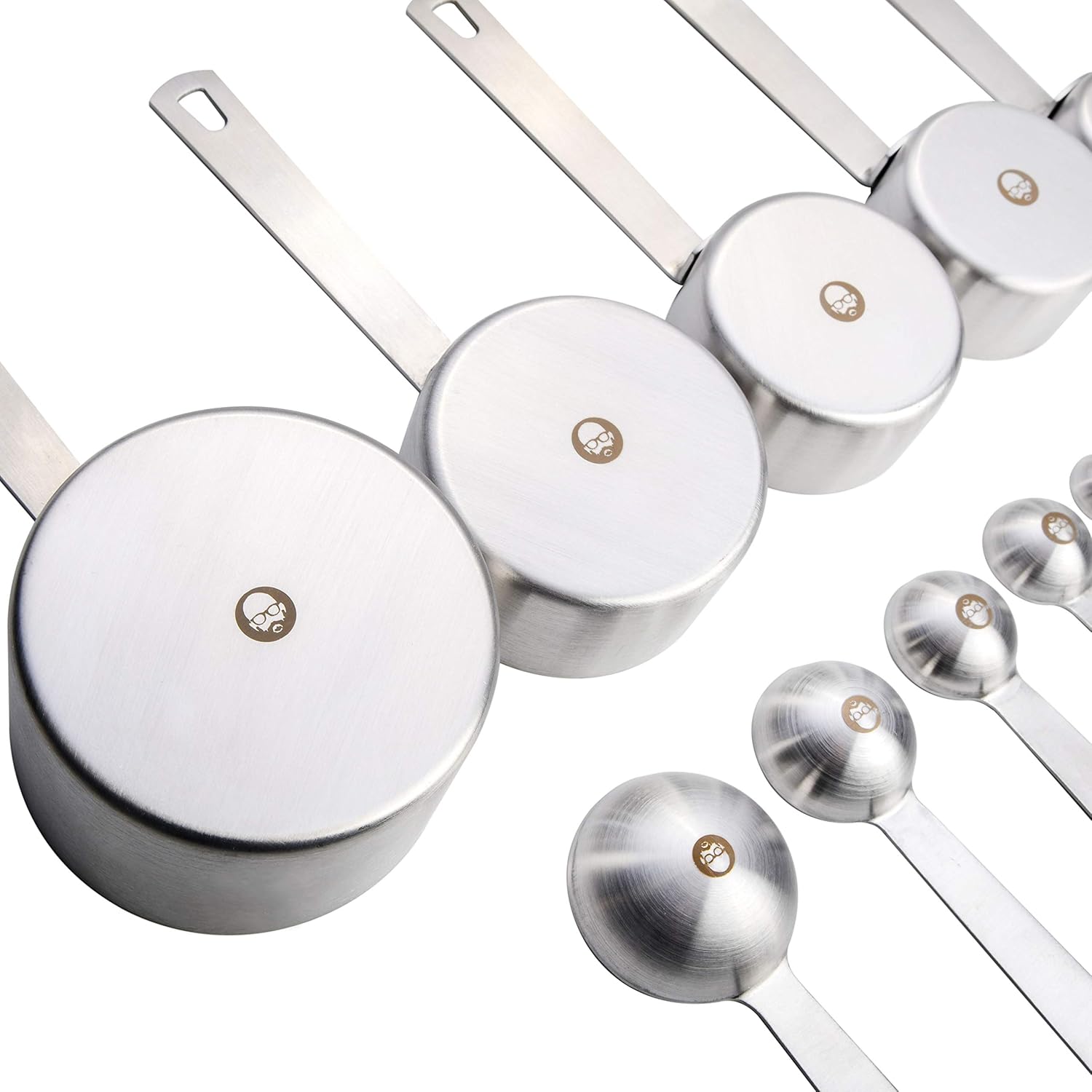10-Piece Stainless Steel Measuring Cups and Spoons Set – Heavy-Duty, Rust-Resistant Baking and Cooking Measurement Tools