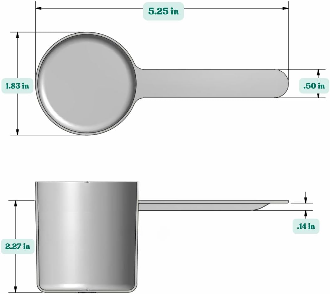 1 Teaspoon (1/3 Tablespoon | 5 mL) Long Handle Plastic Measuring Spoon for Coffee, Protein Powder, Pet Food, Spices, Grains, Dry Goods – Food-Grade BPA-Free (Pack of 25) - Colors A