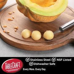 10982 PerfectGrip Melon Baller, 1.125" x 1" x 6.5", Stainless Steel (18-8) (Replaces E5605)
