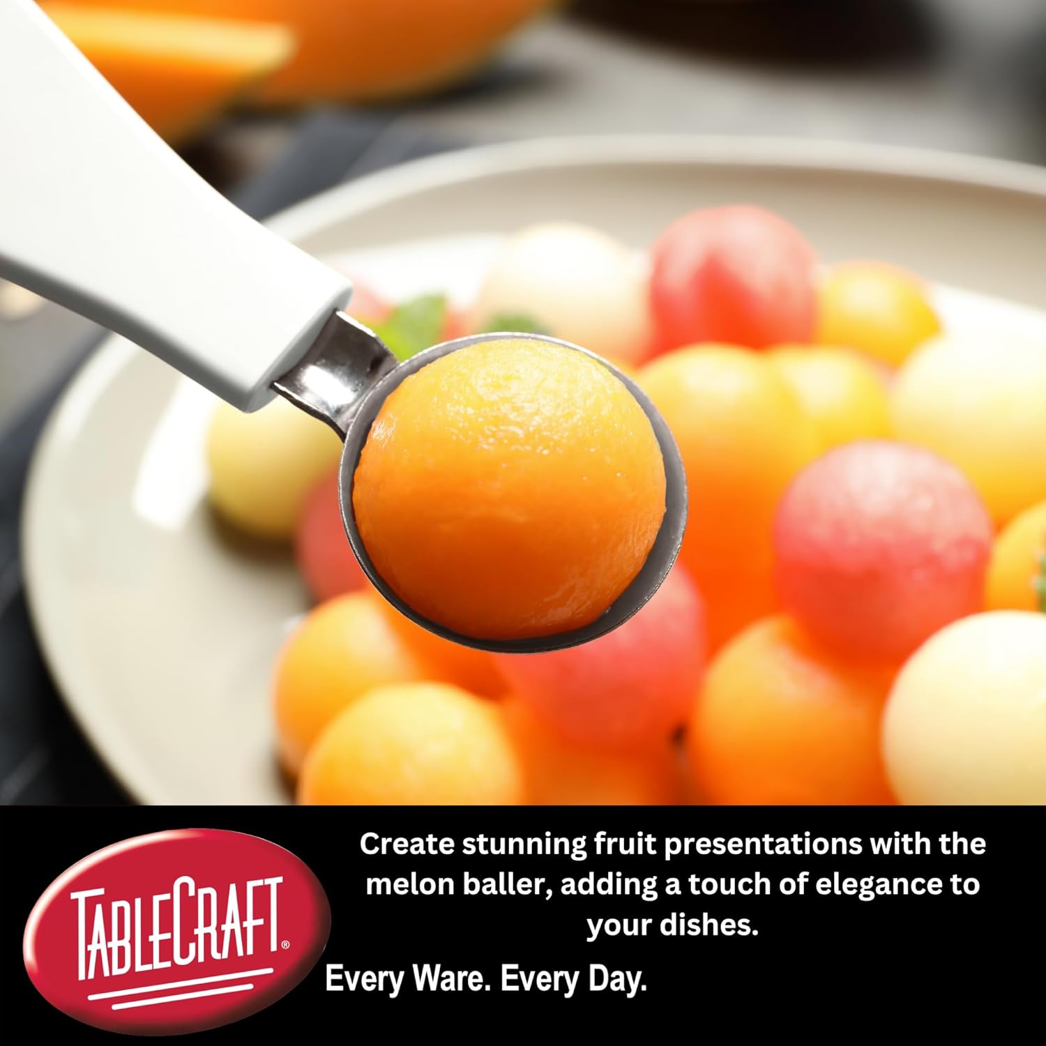 10982 PerfectGrip Melon Baller, 1.125" x 1" x 6.5", Stainless Steel (18-8) (Replaces E5605)
