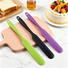 12PCS Silicone Jar Spatulas, Sourdough Stirring Scraper with Long Handle | Thin Jar Scraper for Kitchen, Cake, Cream, Butter, Jam