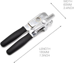 1 Pack Commercial Grade Heavy Duty Manual Can Opener with Easy Crank Oversized Turning Knob, Super Thick 20GA 2.0mm Steel with Chrome Plate Finish, Fit All Size Large Cans
