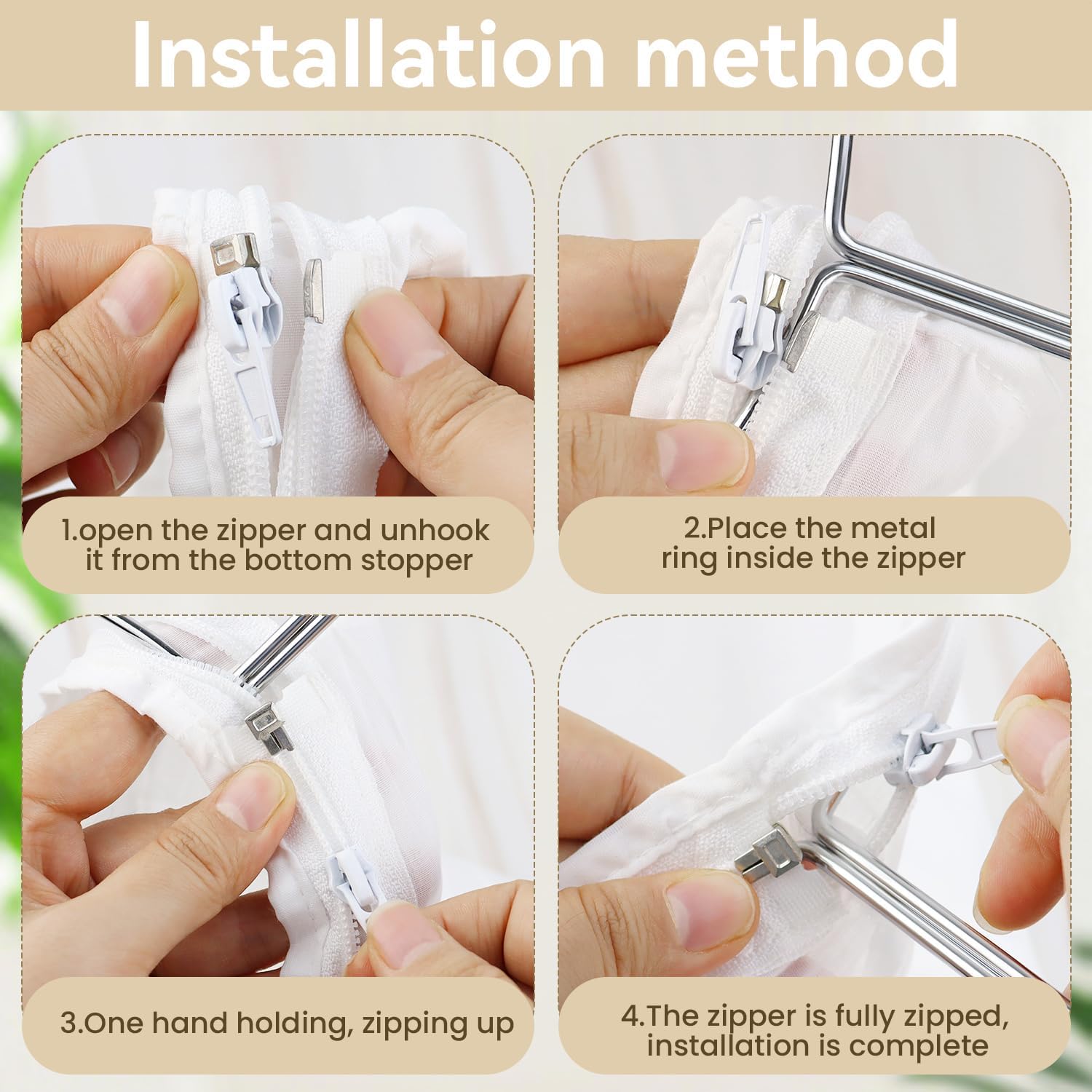 1 Pack Ultra Fine Mesh Strainer Bags, Reusable with Stainless Steel Handle, Filter for Nut Milk, Coffee, Juice, Cheese, Honey, and More (Large)