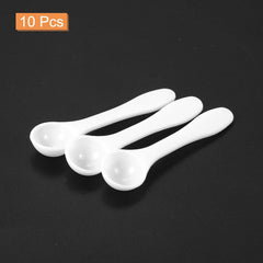 10Pcs Teaspoon Micro Scoops 0.25g Mini Powder Scoops Mini Measuring Spoons for Measuring Cosmetics Powders Coffee, White