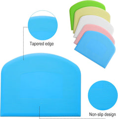 10 Pcs Plastic Bench Scraper for Baking - Bowl Dough Scraper for Bread Cutter - Multifunctional Kitchen food Scrapers Tool with Curved Edge, Cake Baking, Fondant Icing Smoother