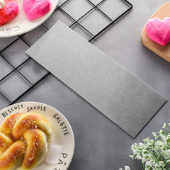 10 Inch Stainless Steel Metal Cake Scraper Large Double Sided Patterned Stripe Edge Smoother Scraper Cake Decorating Comb Pastry Cutter for Home Kitchen Mousse Butter Cream Decor(1 Piece)