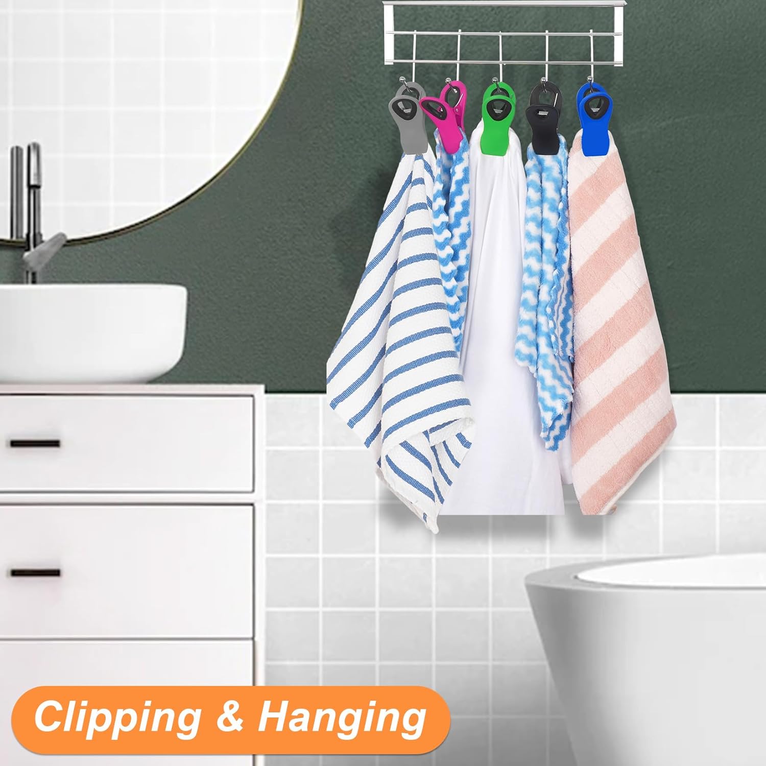 12 Pack Chip Clips Bag Clips, Magnetic Bag Clip for Food Storage | Heavy duty, plastic food clip for chips, snack, kitchen, refrigerator, garden, sewing, fabric, clothes pins