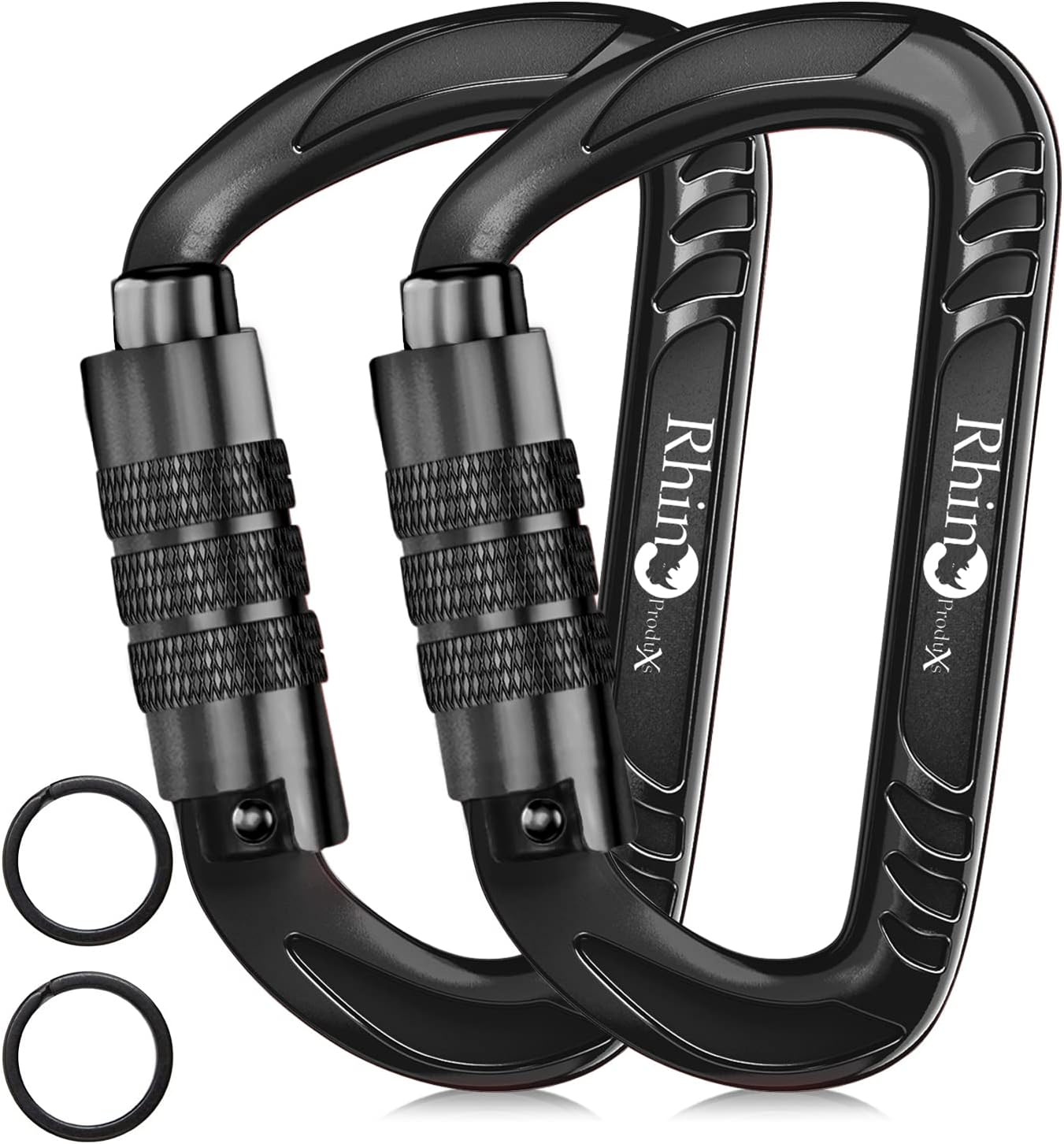 12kN Heavy Duty Carabiner Clips | 2697 lbs Capacity, For Pets, Outdoor, Camping, Hiking, Hammock, Dog Leash Harness, Keychains