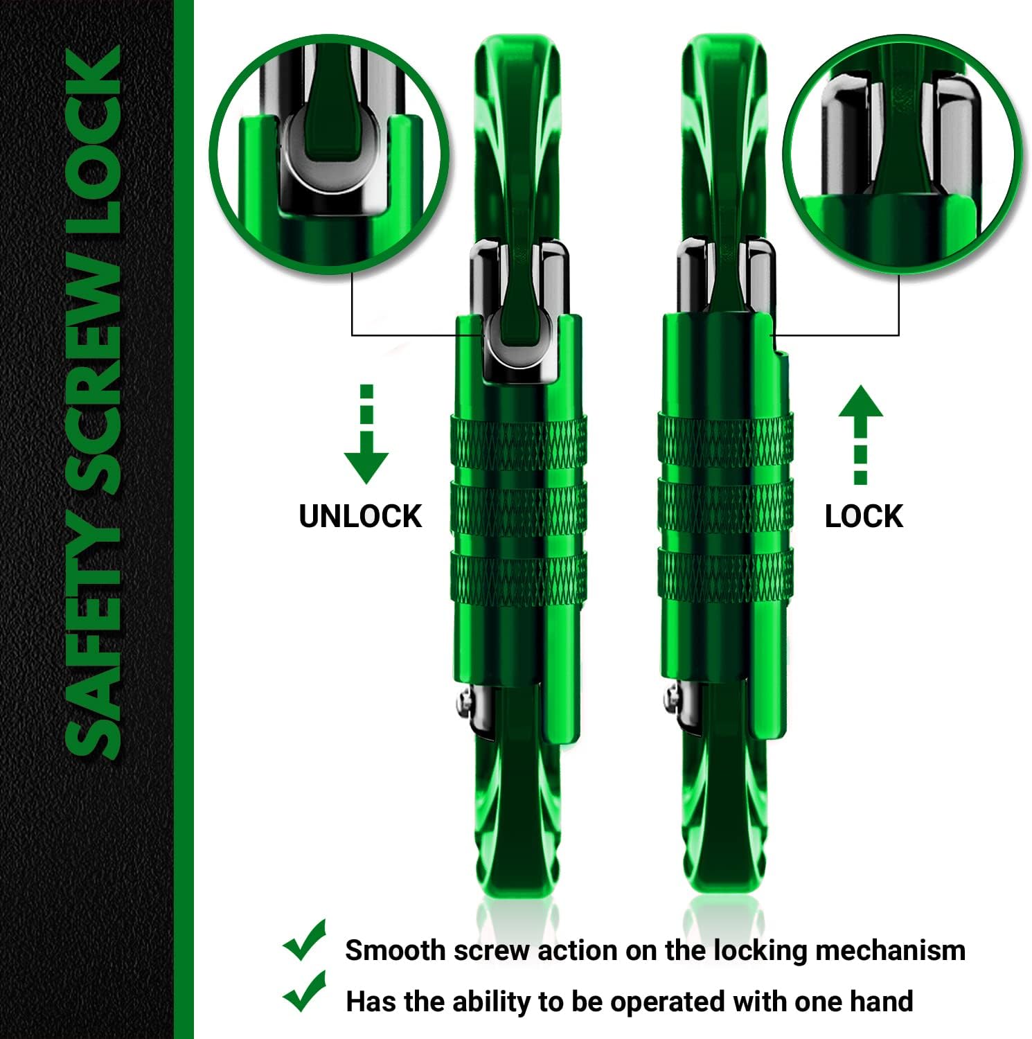12kN Heavy Duty Carabiner Clips | 2697 lbs Capacity, For Pets, Outdoor, Camping, Hiking, Hammock, Dog Leash Harness, Keychains
