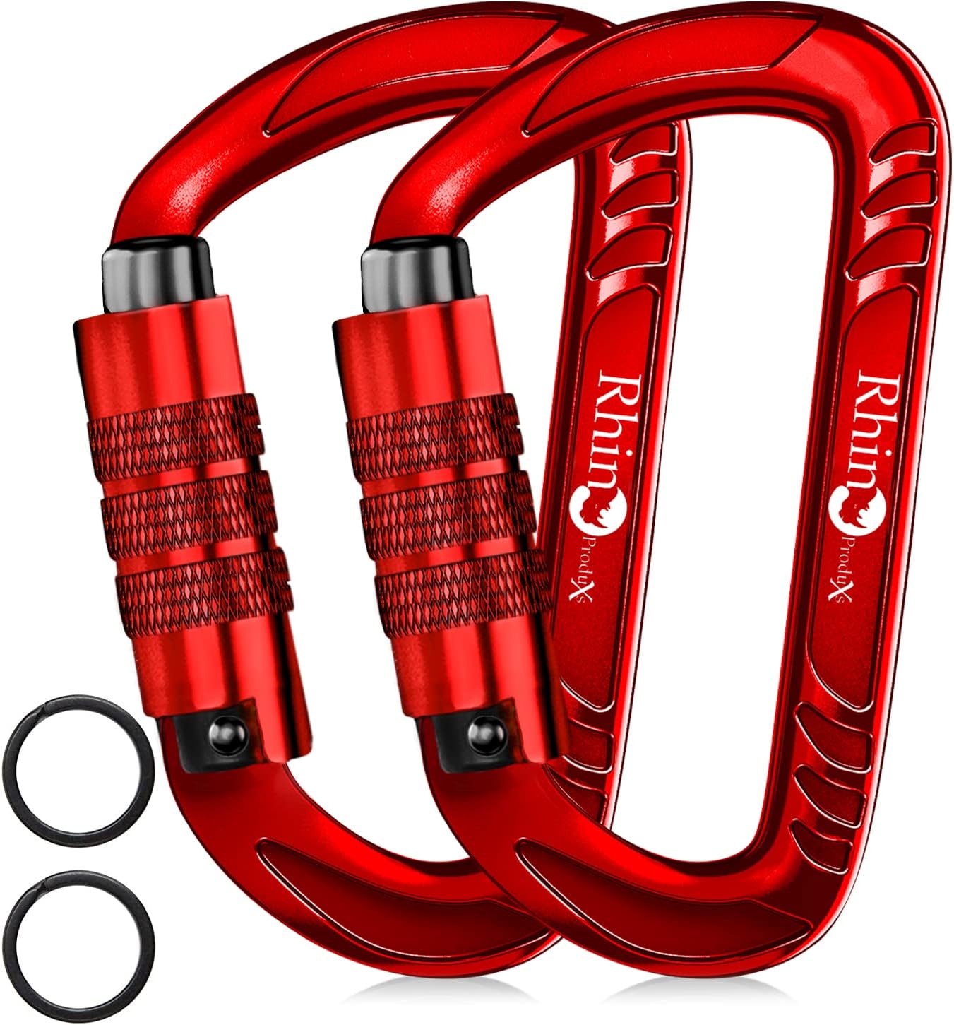 12kN Heavy Duty Carabiner Clips | 2697 lbs Capacity, For Pets, Outdoor, Camping, Hiking, Hammock, Dog Leash Harness, Keychains